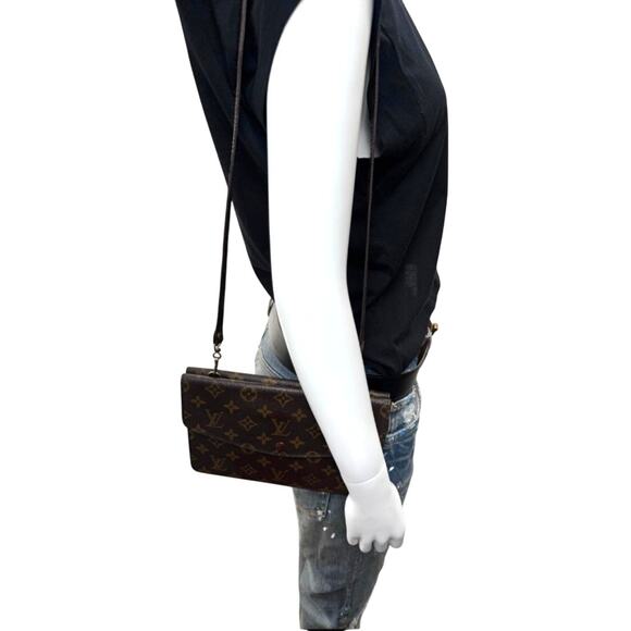 Women's Louis Vuitton Monogram Pochette Double Rabat Shoulder Bag - Picture 7 of 15